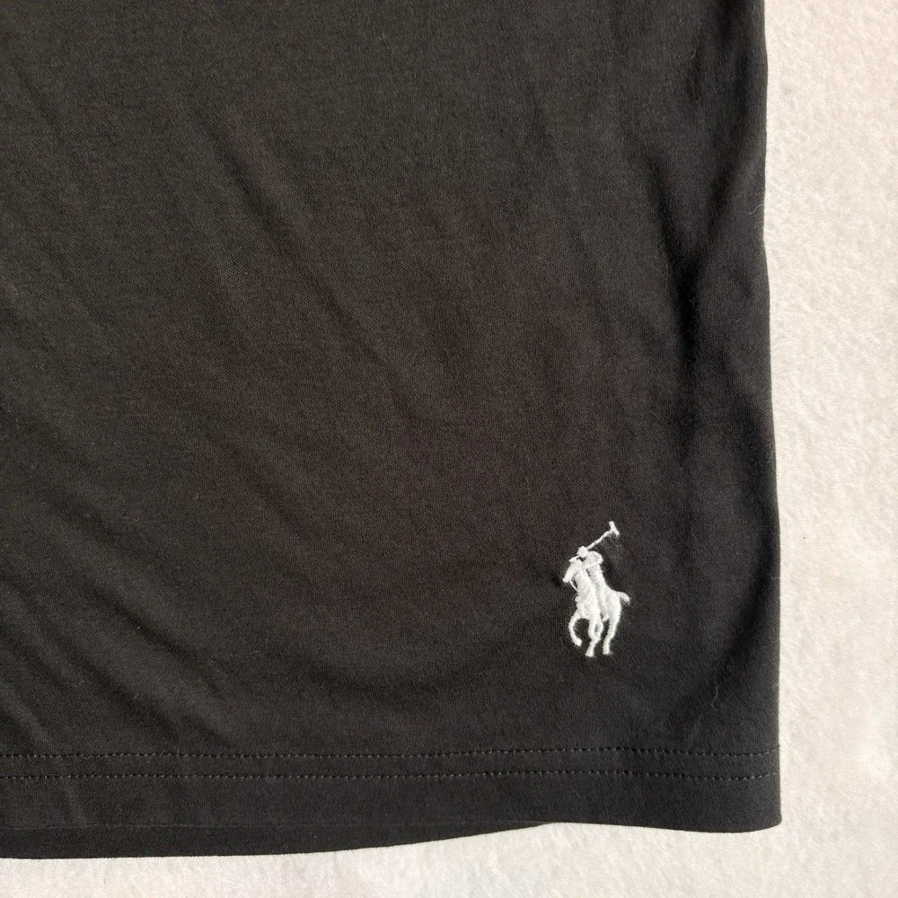Polo Ralph Lauren Classic Fit Black T Shirt Men 2XL White Pony Logo Cotton Tee